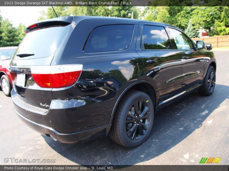 Brilliant Black Crystal Pearl / Black 2013 Dodge Durango SXT Blacktop AWD