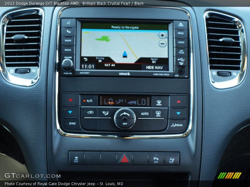 Brilliant Black Crystal Pearl / Black 2013 Dodge Durango SXT Blacktop AWD