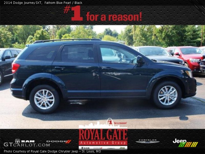 Fathom Blue Pearl / Black 2014 Dodge Journey SXT