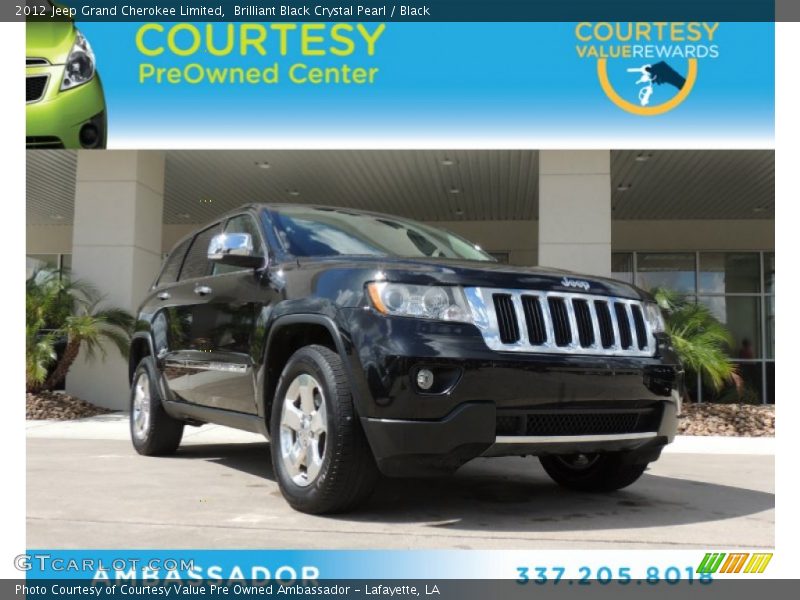 Brilliant Black Crystal Pearl / Black 2012 Jeep Grand Cherokee Limited