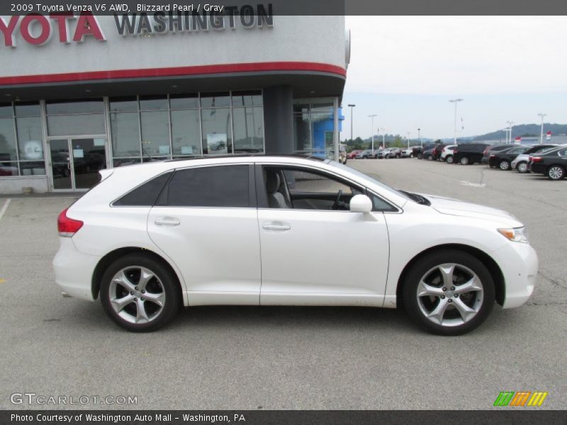 Blizzard Pearl / Gray 2009 Toyota Venza V6 AWD