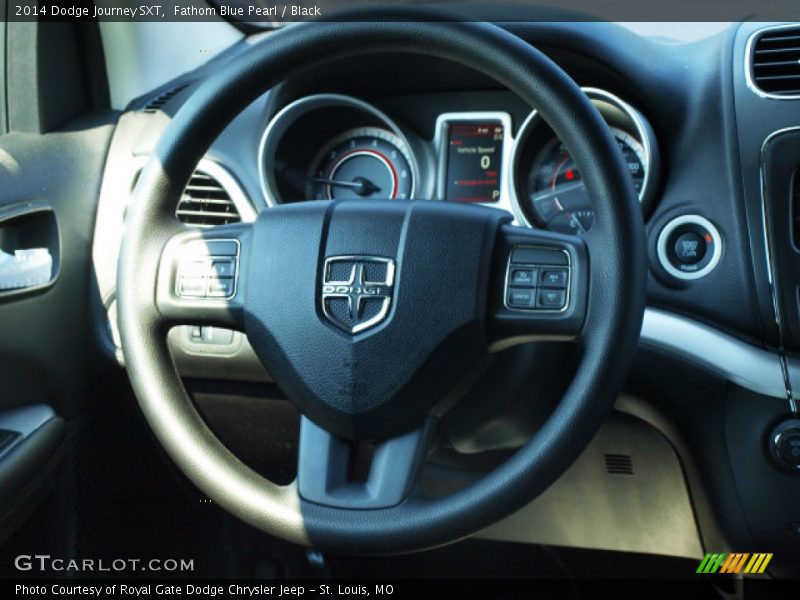 Fathom Blue Pearl / Black 2014 Dodge Journey SXT