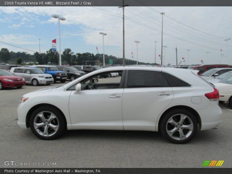 Blizzard Pearl / Gray 2009 Toyota Venza V6 AWD