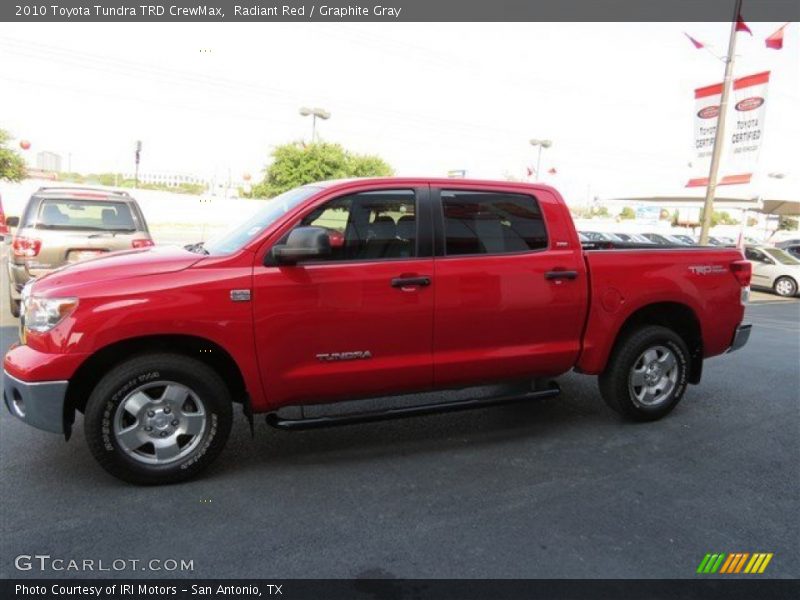 Radiant Red / Graphite Gray 2010 Toyota Tundra TRD CrewMax