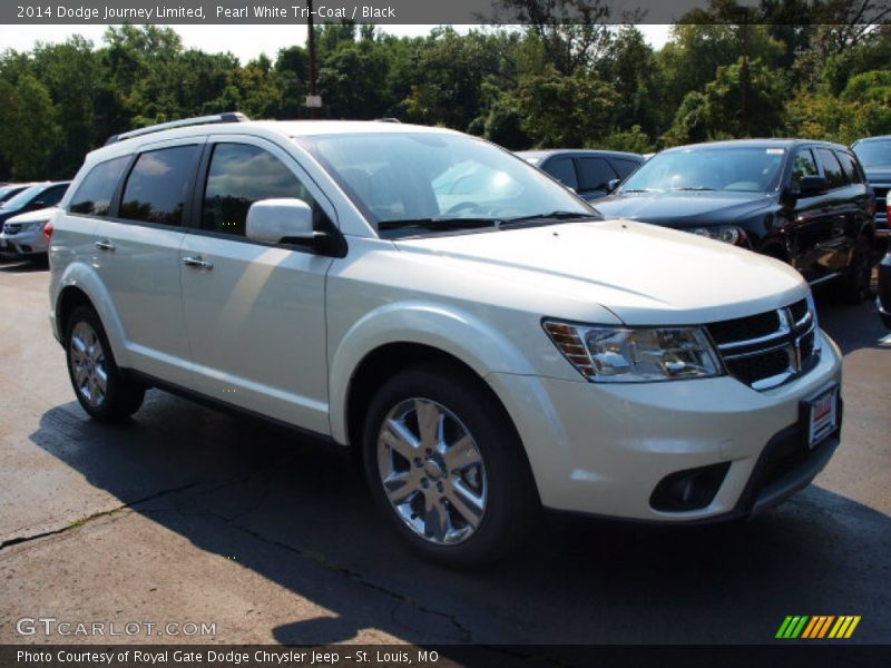 Pearl White Tri-Coat / Black 2014 Dodge Journey Limited