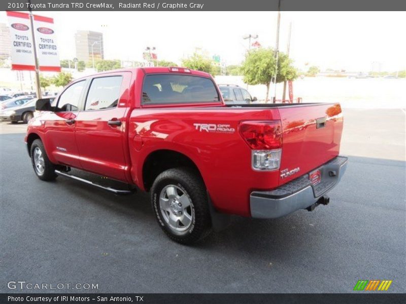 Radiant Red / Graphite Gray 2010 Toyota Tundra TRD CrewMax