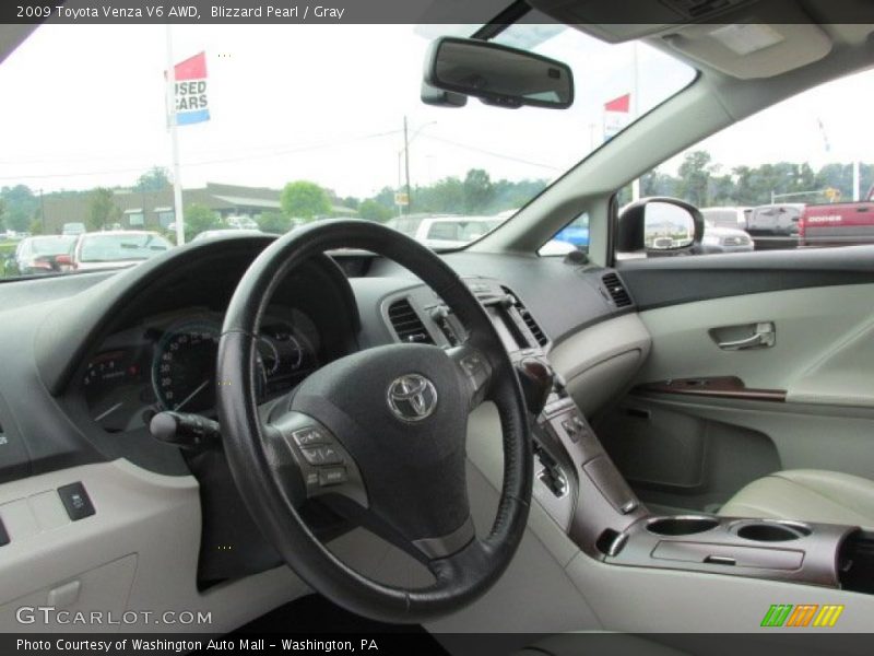 Blizzard Pearl / Gray 2009 Toyota Venza V6 AWD