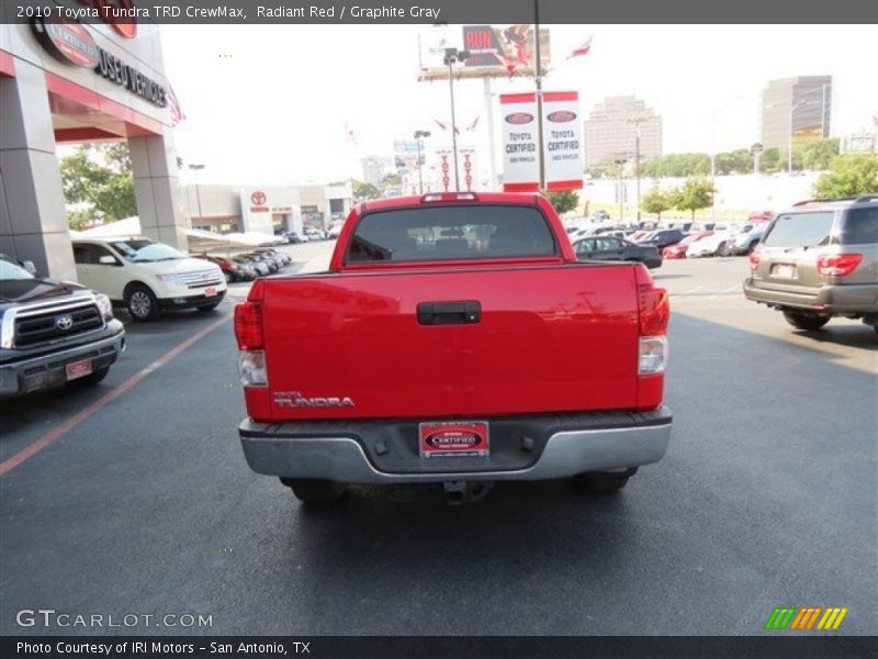 Radiant Red / Graphite Gray 2010 Toyota Tundra TRD CrewMax