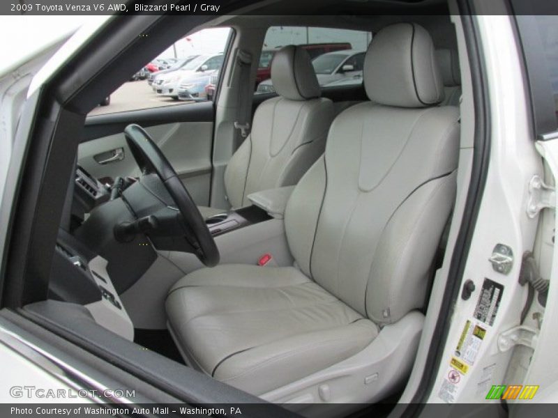 Blizzard Pearl / Gray 2009 Toyota Venza V6 AWD