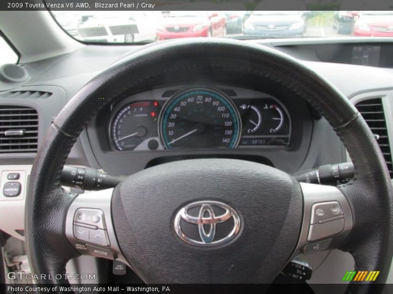 Blizzard Pearl / Gray 2009 Toyota Venza V6 AWD