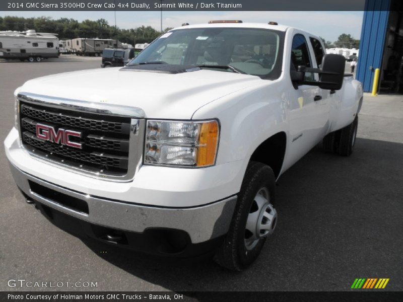 Summit White / Dark Titanium 2014 GMC Sierra 3500HD Crew Cab 4x4 Dually