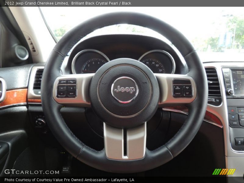 Brilliant Black Crystal Pearl / Black 2012 Jeep Grand Cherokee Limited