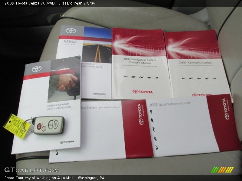 Blizzard Pearl / Gray 2009 Toyota Venza V6 AWD