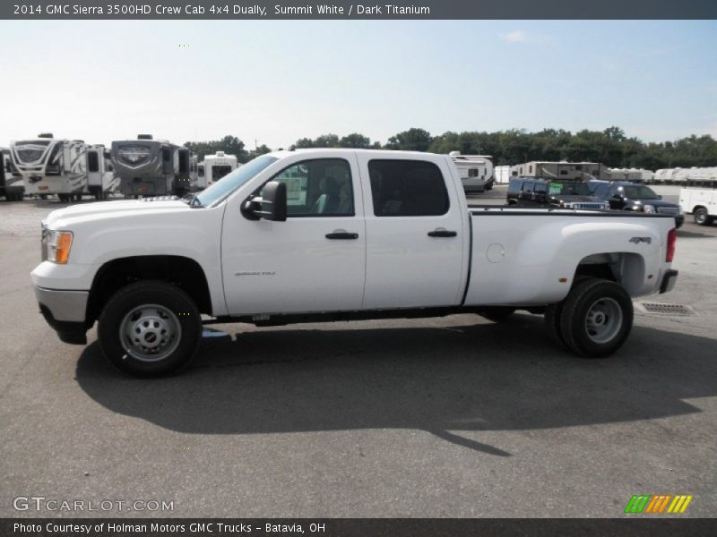 Summit White / Dark Titanium 2014 GMC Sierra 3500HD Crew Cab 4x4 Dually