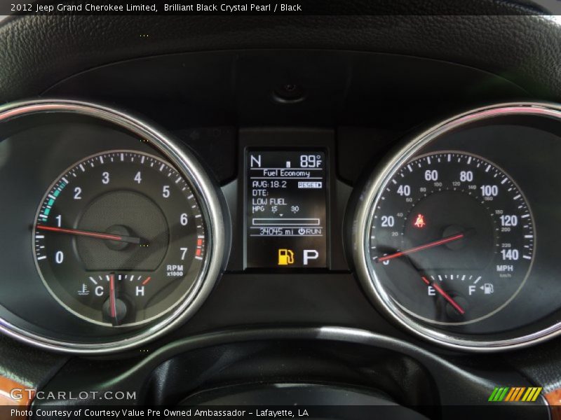 Brilliant Black Crystal Pearl / Black 2012 Jeep Grand Cherokee Limited