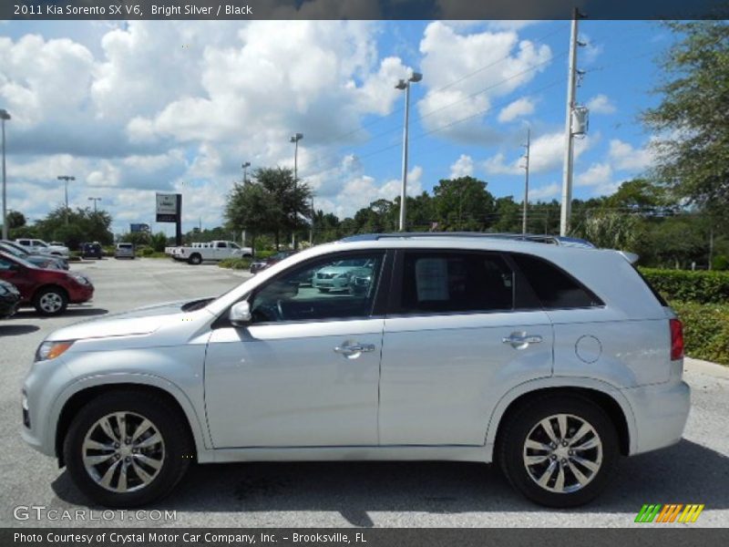 Bright Silver / Black 2011 Kia Sorento SX V6