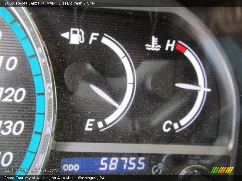 Blizzard Pearl / Gray 2009 Toyota Venza V6 AWD