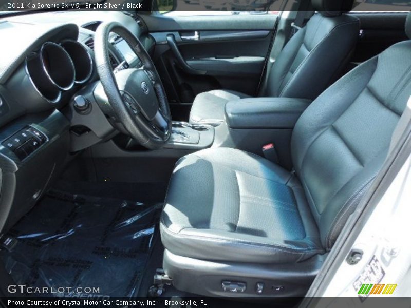 Bright Silver / Black 2011 Kia Sorento SX V6