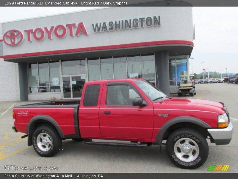 Bright Red / Dark Graphite 1999 Ford Ranger XLT Extended Cab 4x4