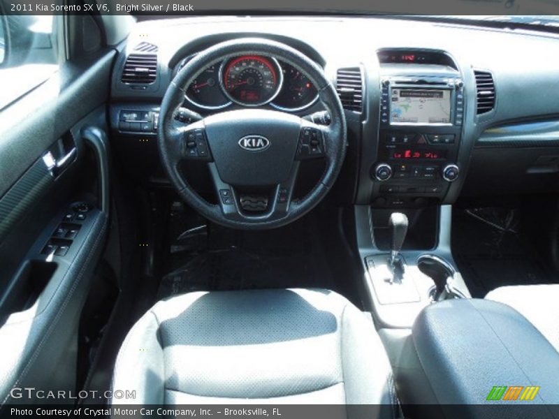 Bright Silver / Black 2011 Kia Sorento SX V6