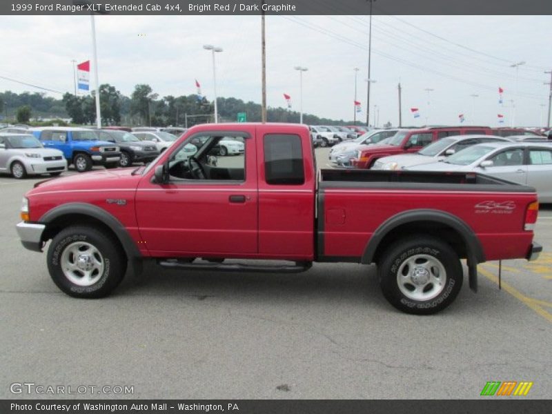 Bright Red / Dark Graphite 1999 Ford Ranger XLT Extended Cab 4x4