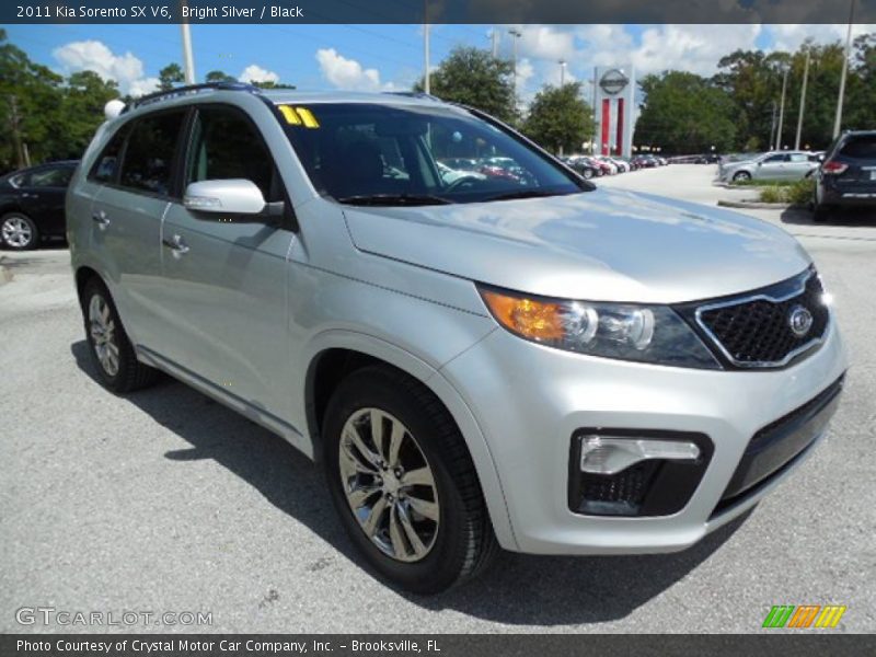 Bright Silver / Black 2011 Kia Sorento SX V6