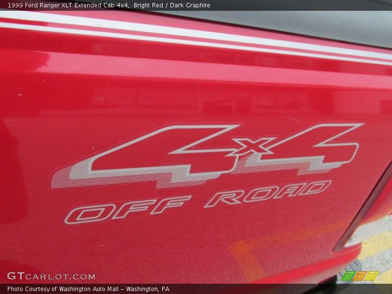 Bright Red / Dark Graphite 1999 Ford Ranger XLT Extended Cab 4x4