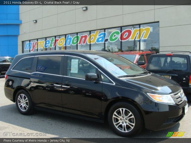 Crystal Black Pearl / Gray 2011 Honda Odyssey EX-L