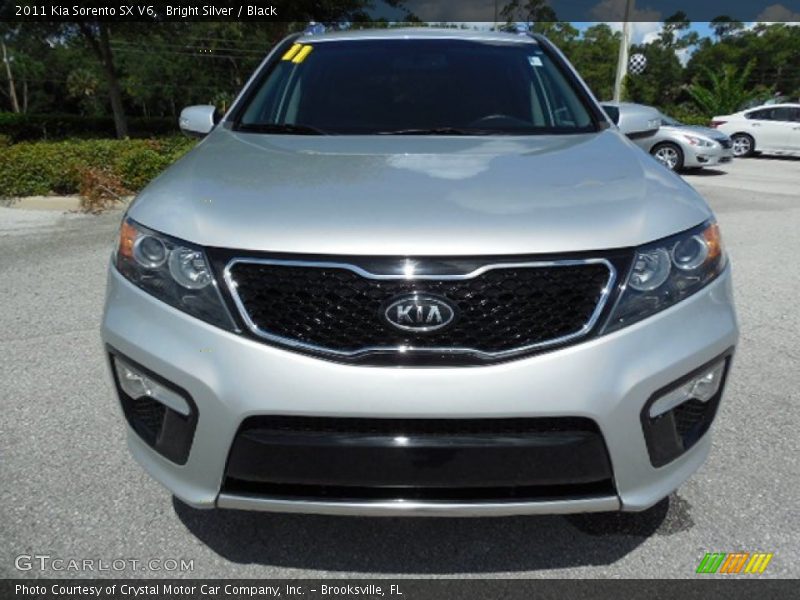 Bright Silver / Black 2011 Kia Sorento SX V6