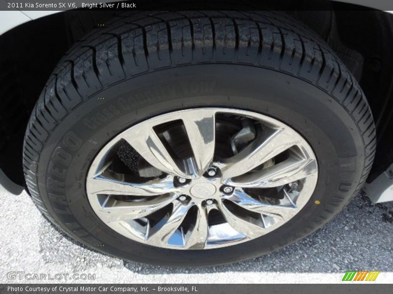 Bright Silver / Black 2011 Kia Sorento SX V6