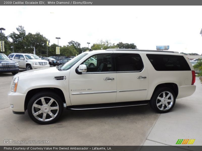 White Diamond / Ebony/Ebony 2009 Cadillac Escalade ESV