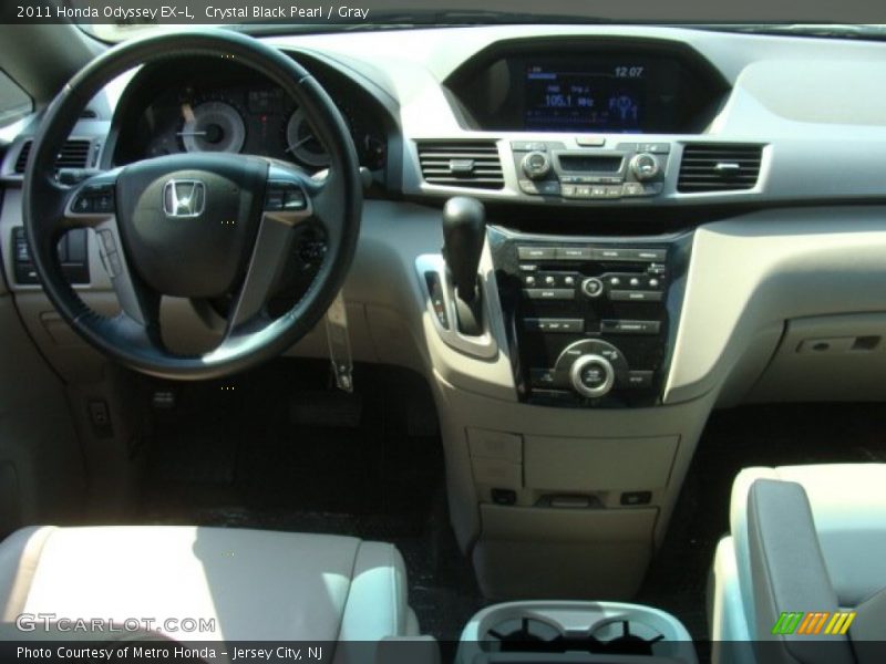 Crystal Black Pearl / Gray 2011 Honda Odyssey EX-L