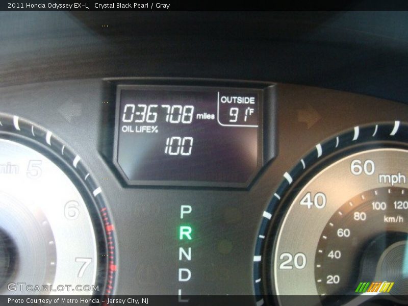 Crystal Black Pearl / Gray 2011 Honda Odyssey EX-L