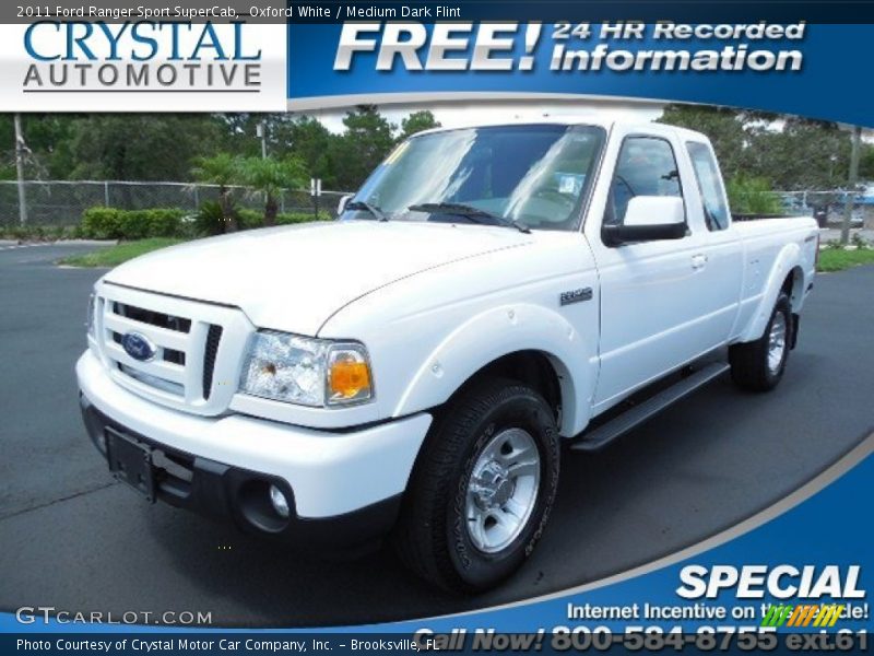 Oxford White / Medium Dark Flint 2011 Ford Ranger Sport SuperCab