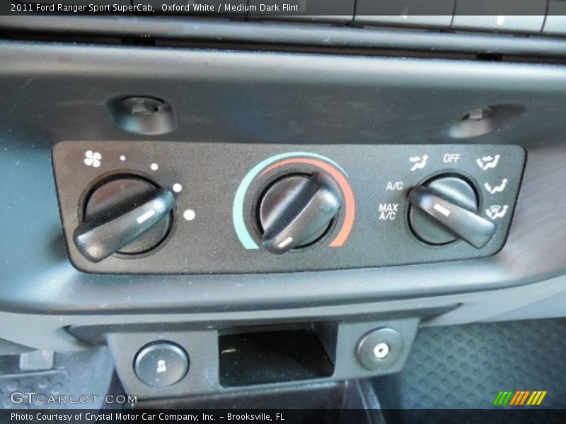 Controls of 2011 Ranger Sport SuperCab