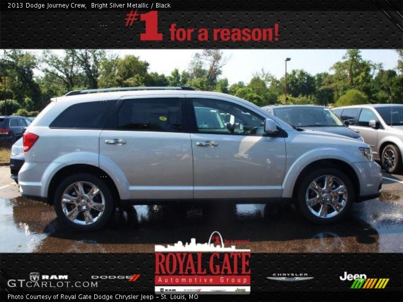 Bright Silver Metallic / Black 2013 Dodge Journey Crew