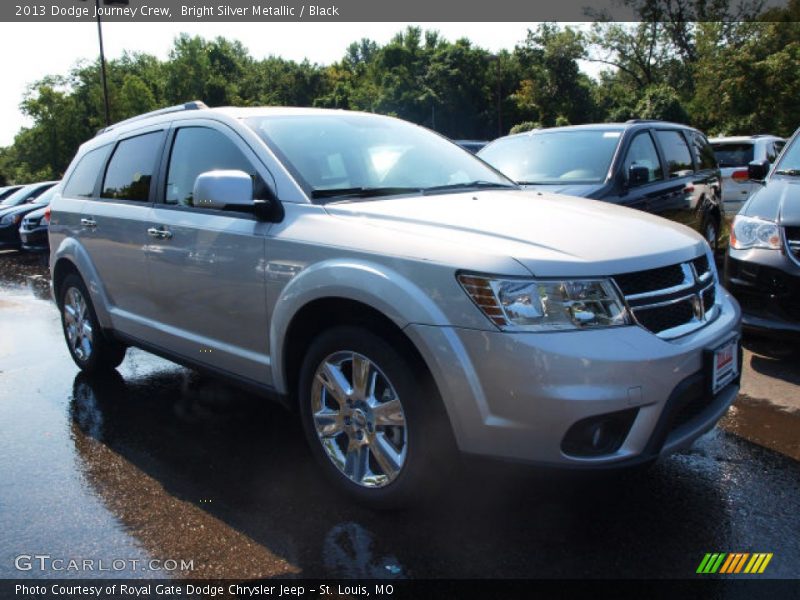 Bright Silver Metallic / Black 2013 Dodge Journey Crew