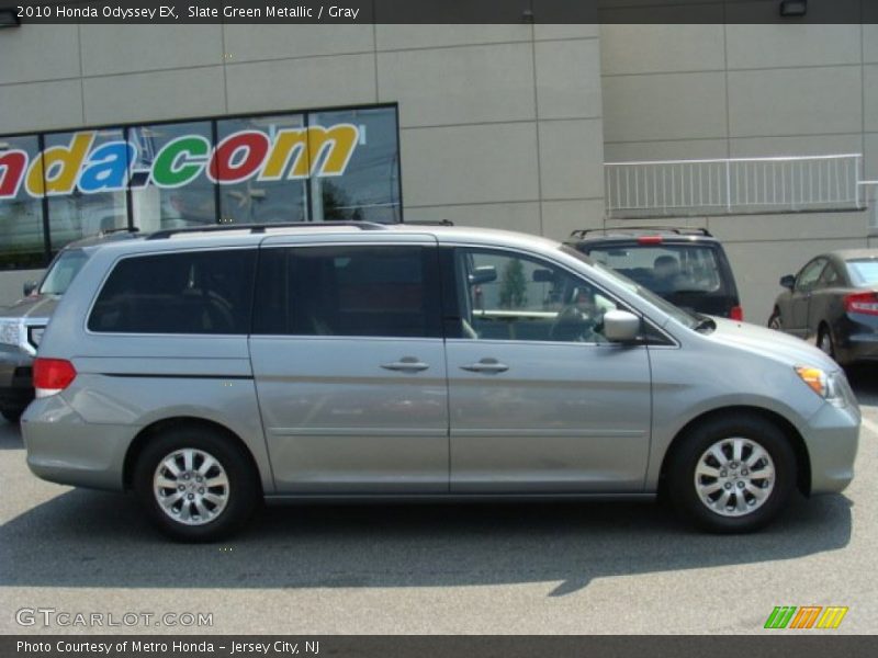Slate Green Metallic / Gray 2010 Honda Odyssey EX