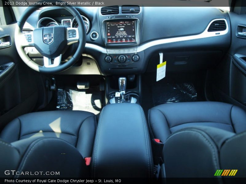 Bright Silver Metallic / Black 2013 Dodge Journey Crew