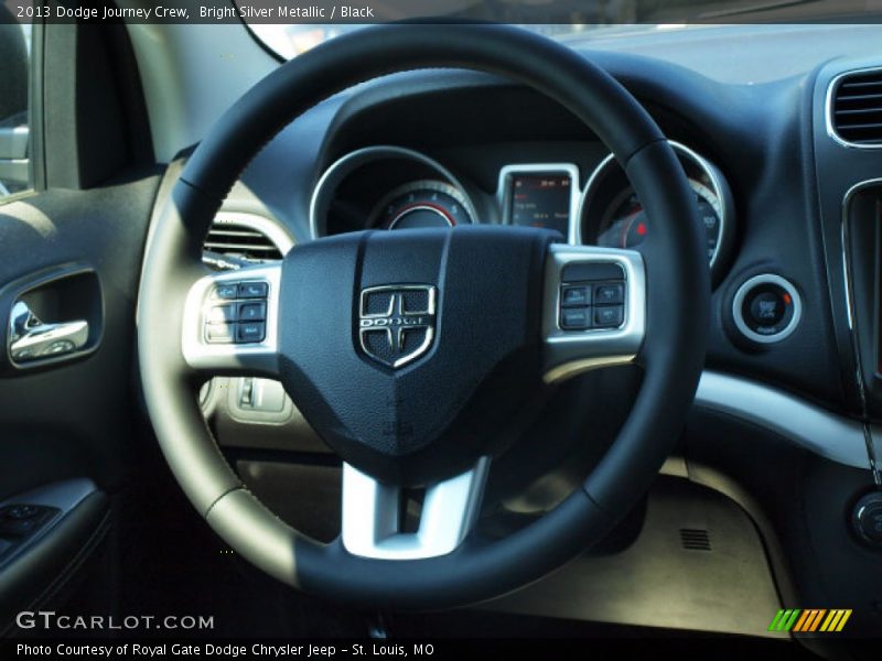Bright Silver Metallic / Black 2013 Dodge Journey Crew