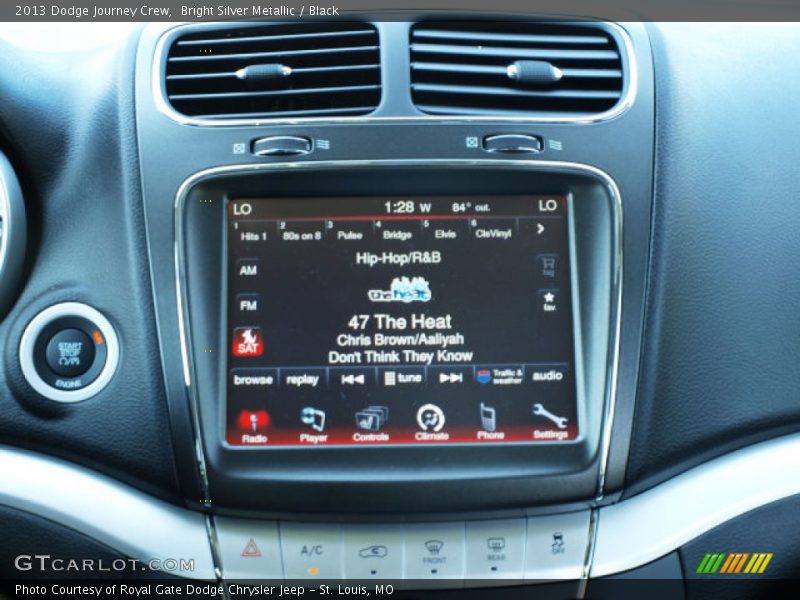 Bright Silver Metallic / Black 2013 Dodge Journey Crew