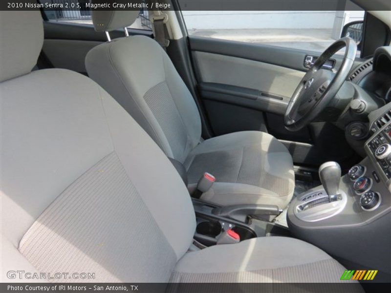 Magnetic Gray Metallic / Beige 2010 Nissan Sentra 2.0 S