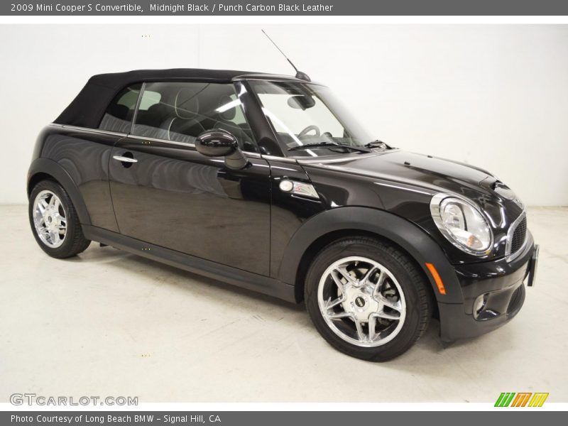 Midnight Black / Punch Carbon Black Leather 2009 Mini Cooper S Convertible
