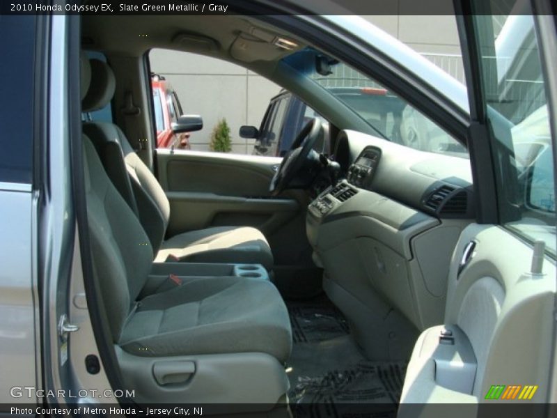 Slate Green Metallic / Gray 2010 Honda Odyssey EX