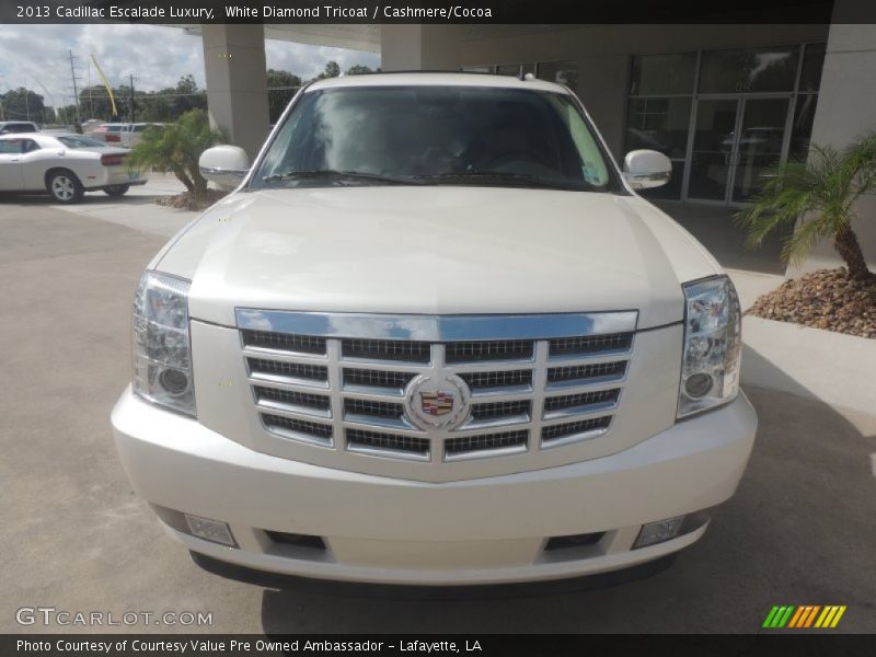 White Diamond Tricoat / Cashmere/Cocoa 2013 Cadillac Escalade Luxury