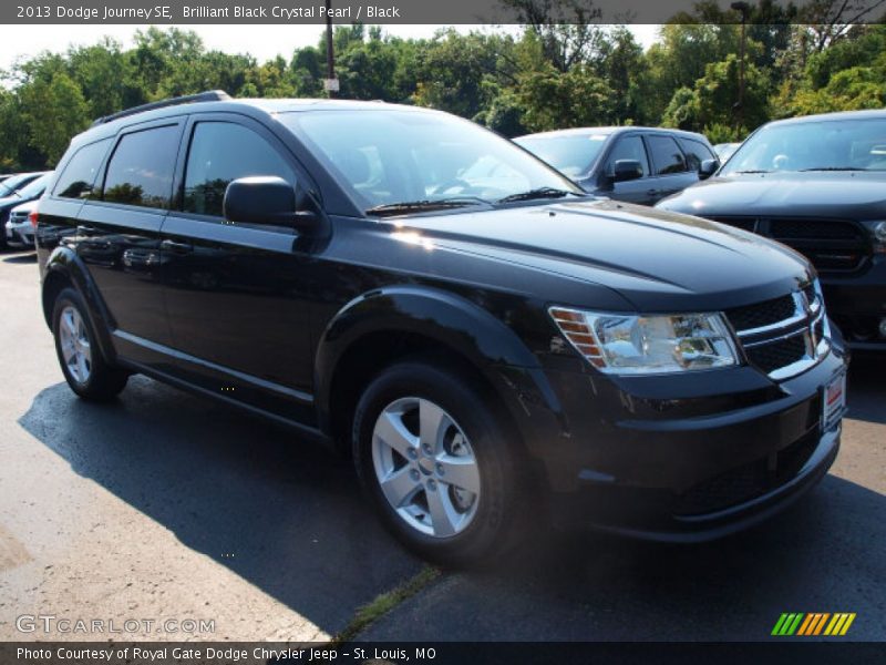Brilliant Black Crystal Pearl / Black 2013 Dodge Journey SE