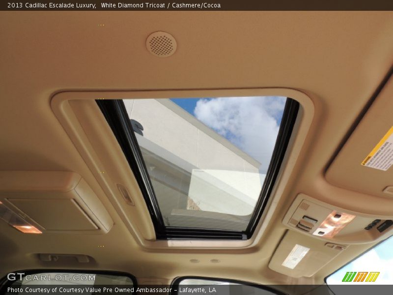 White Diamond Tricoat / Cashmere/Cocoa 2013 Cadillac Escalade Luxury