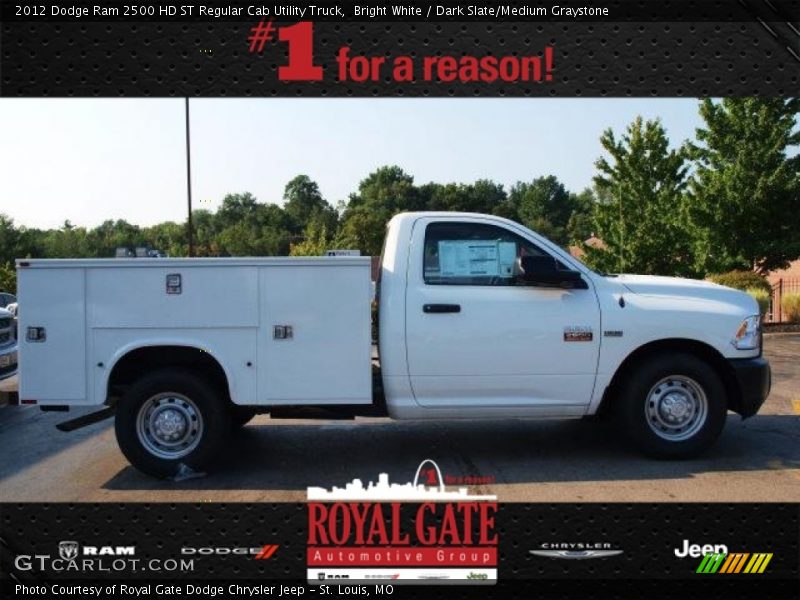 Bright White / Dark Slate/Medium Graystone 2012 Dodge Ram 2500 HD ST Regular Cab Utility Truck