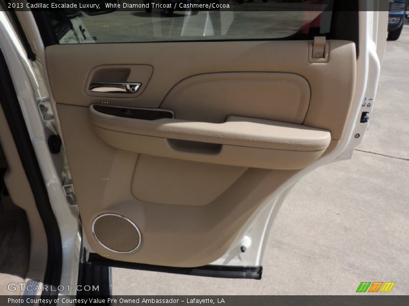 White Diamond Tricoat / Cashmere/Cocoa 2013 Cadillac Escalade Luxury