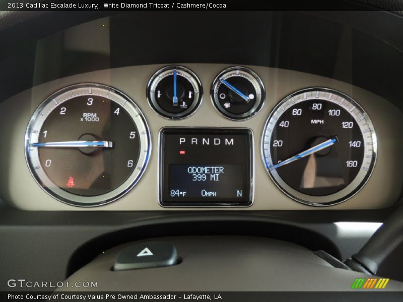 White Diamond Tricoat / Cashmere/Cocoa 2013 Cadillac Escalade Luxury